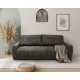 Τριθέσιος καναπές κρεβάτι με αποθηκευτικό χώρο Carmen Γκρι 246x112x76εκ.