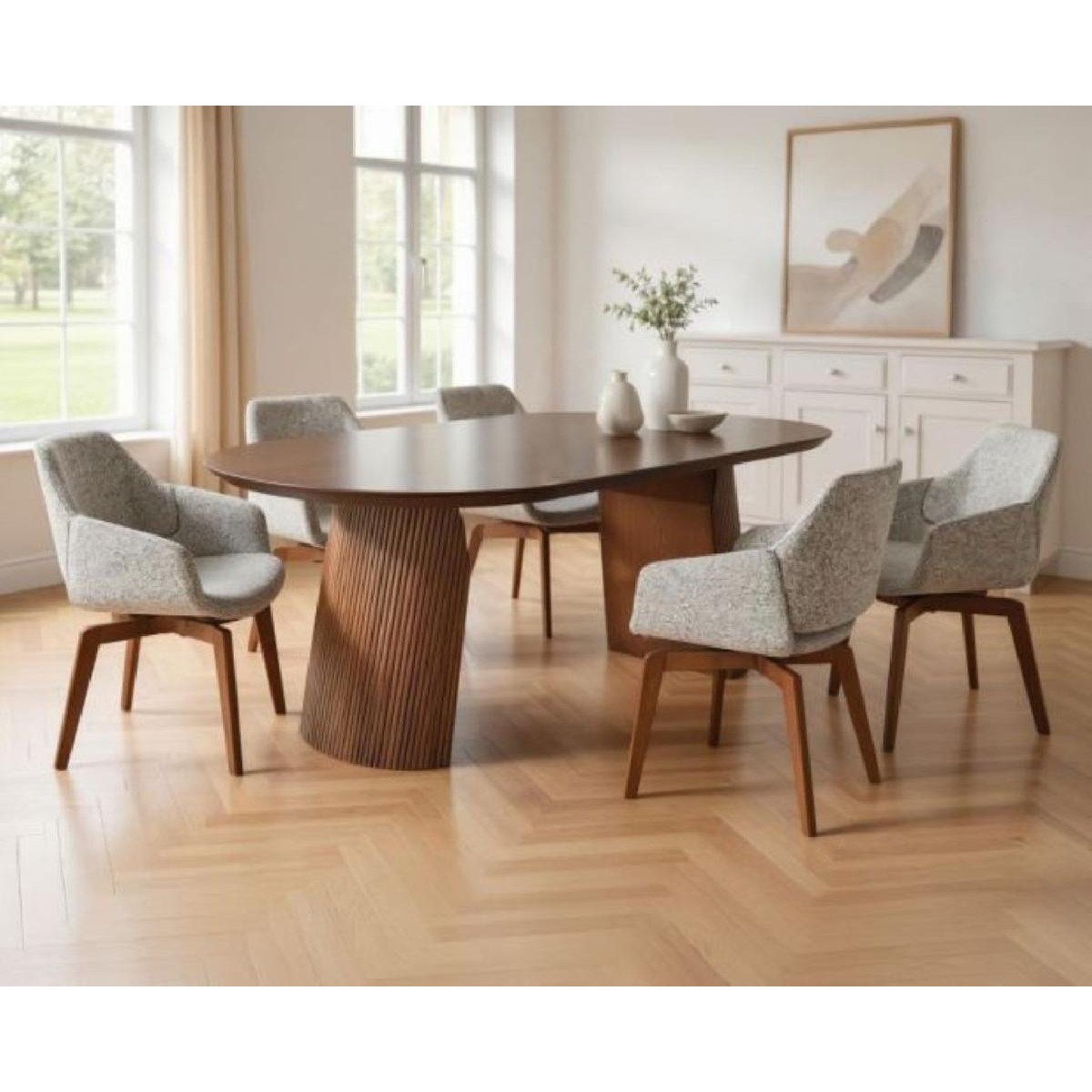 Καρεκλοπολυθρόνα GM-BERTA με επιλογή χρώματος σε ύφασμα και ξύλο