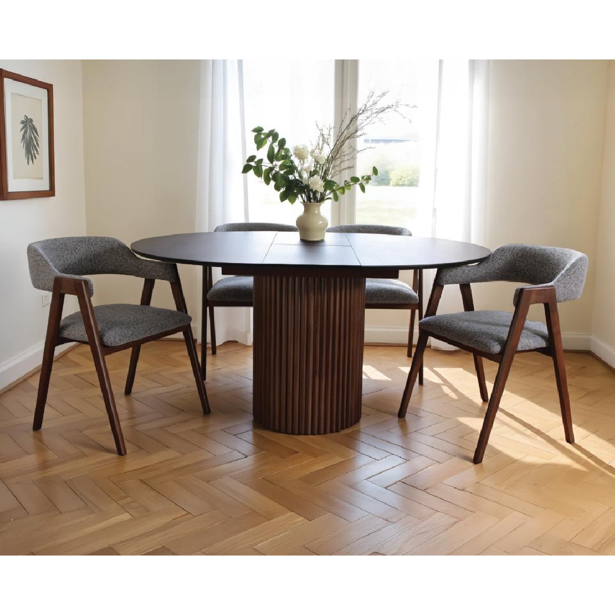 Καρέκλα τραπεζαρίας GM-NOVA με επιλογή χρώματος σε ύφασμα και ξύλο