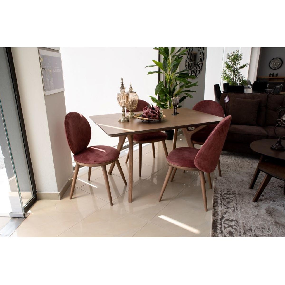 Καρέκλα τραπεζαρίας GM-VISION με επιλογή χρώματος σε ύφασμα και ξύλο