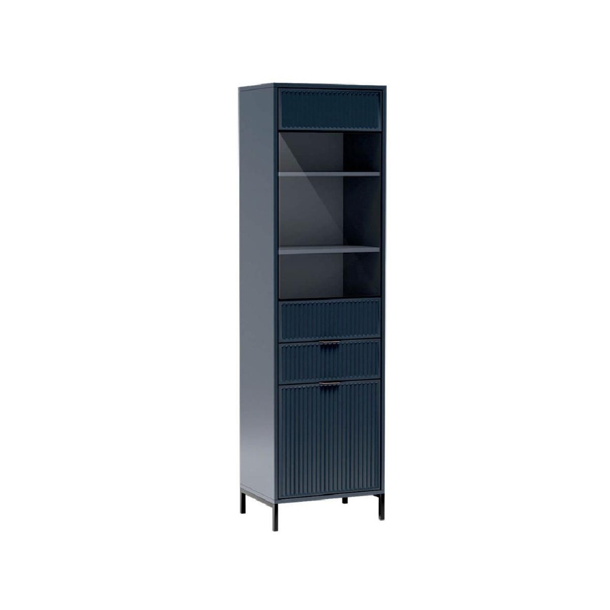 Βιτρίνα LINKA μπλε indigo 55x41x196