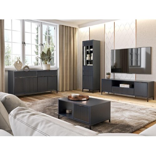 Τραπέζι σαλονιού LINKA μπλε indigo 90x58x45