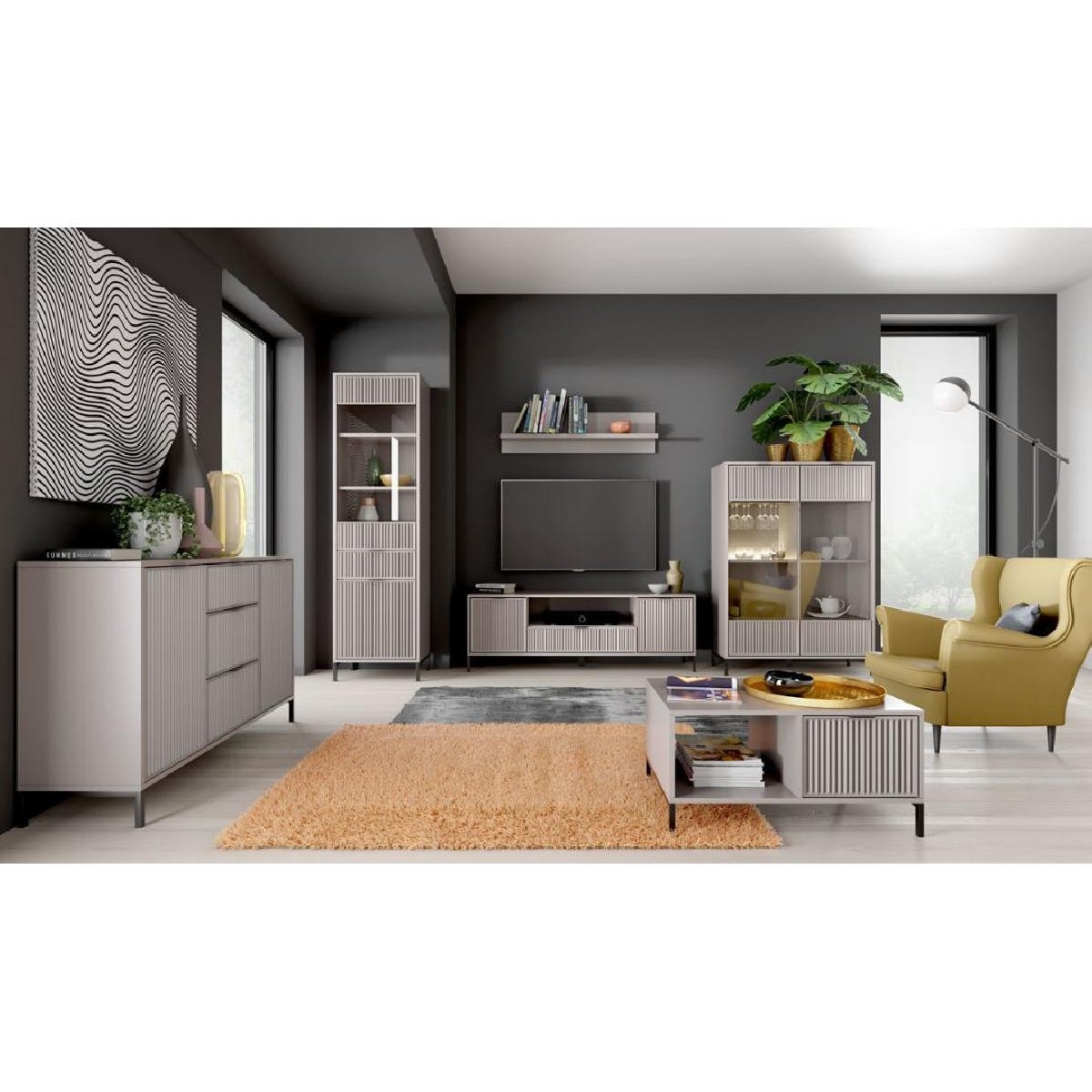 Μπουφές LINKA 135 πράσινο 135x41x86