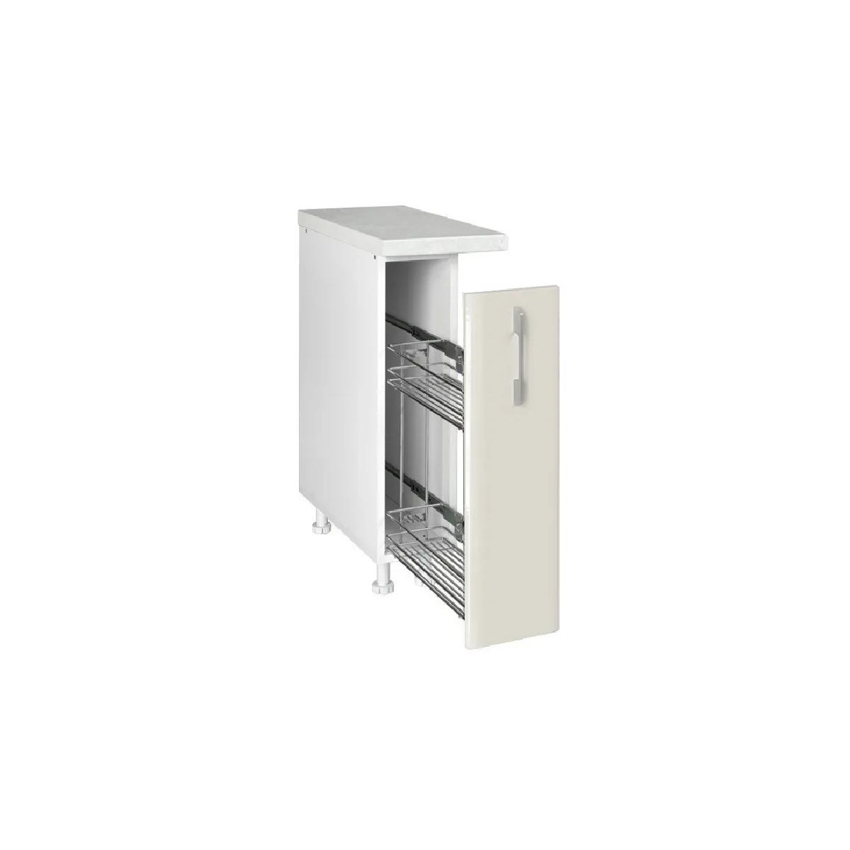 Επιδαπέδια συρταριέρα κουζίνας IN MDF D20 Λευκό γυαλιστερό 20x60x85εκ.