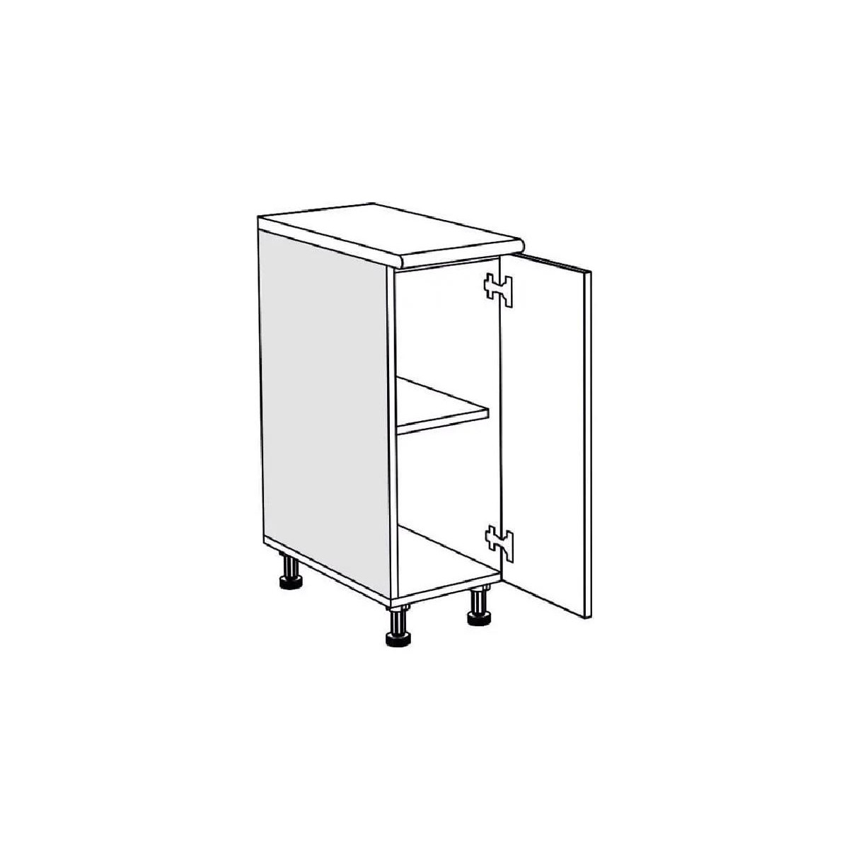 Επιδαπέδιο ντουλάπι κουζίνας IN MDF D30 Λευκό γυαλιστερό 30x60x85εκ.