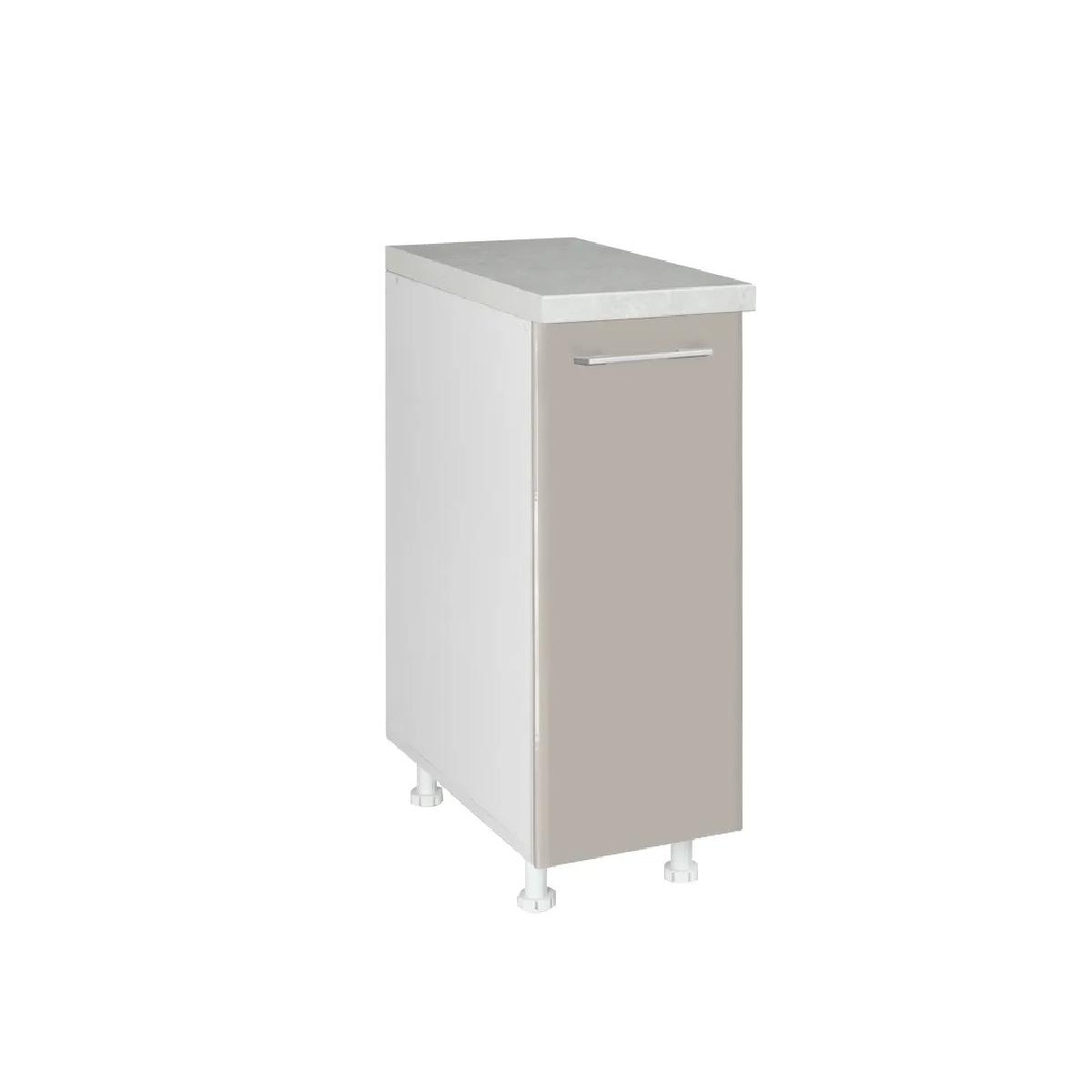 Επιδαπέδιο ντουλάπι κουζίνας IN MDF D30 Μπεζ γυαλιστερό 30x60x85εκ.