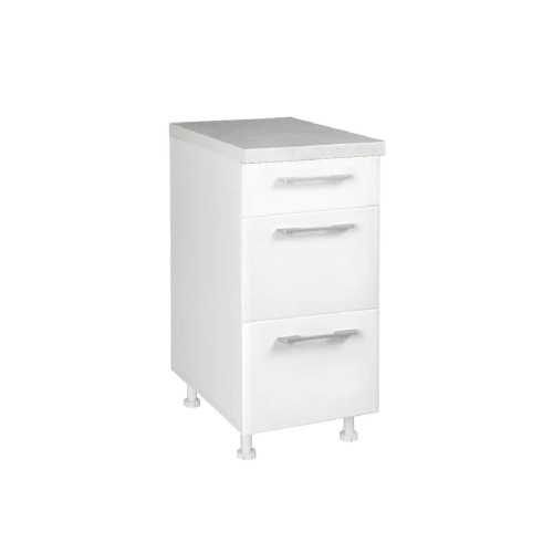 Κουζίνα In MDF D40 3F Άσπρο gloss