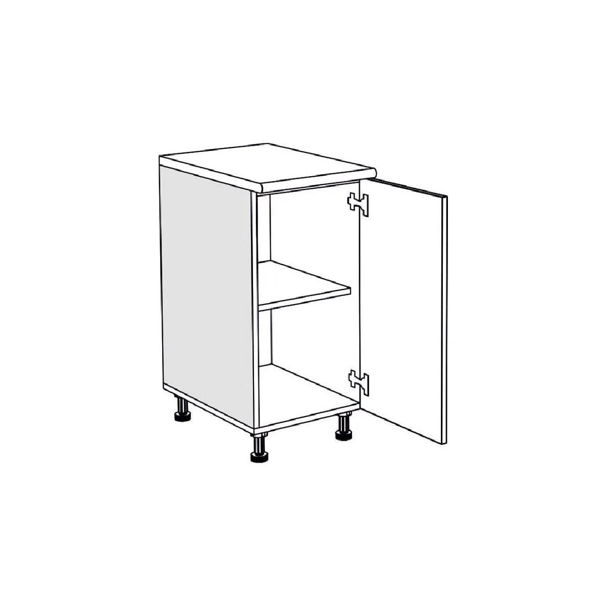 Επιδαπέδιο ντουλάπι κουζίνας IN MDF D40 K Μπεζ γυαλιστερό 40x60x85εκ.