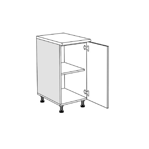 Επιδαπέδιο ντουλάπι κουζίνας In D40 K Γκρι δρυς 40x60x85εκ.