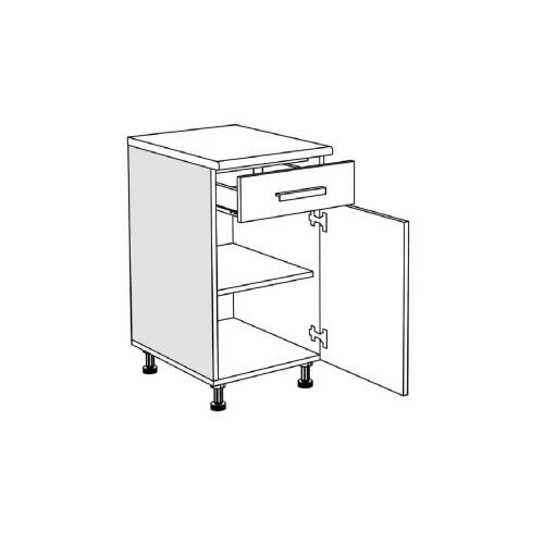 Επιδαπέδιο ντουλάπι με συρτάρι κουζίνας In D45 KF Γκρι ανθρακί 45x60x85εκ. Επιδαπέδιο ντουλάπι με συρτάρι κουζίνας In D45 KF Γκρι ανθρακί 45x60x85εκ.