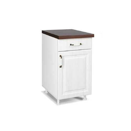 Επιδαπέδιο ντουλάπι κουζίνας με 1 συρτάρι RUSTIC D45 KFB rustic λευκό 45x60x85