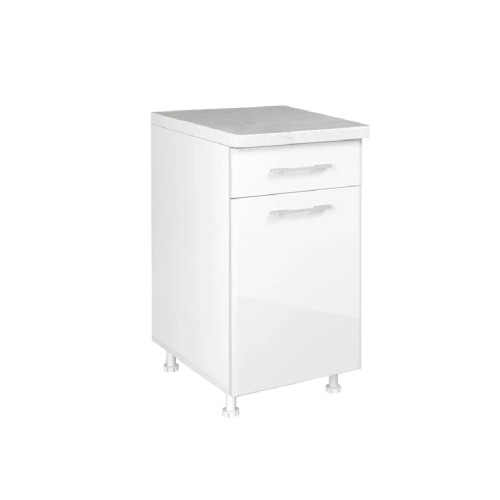 Επιδαπέδιο ντουλάπι με συρτάρι κουζίνας IN MDF D45 KFB Cashmere γυαλιστερό 45x60x85εκ.