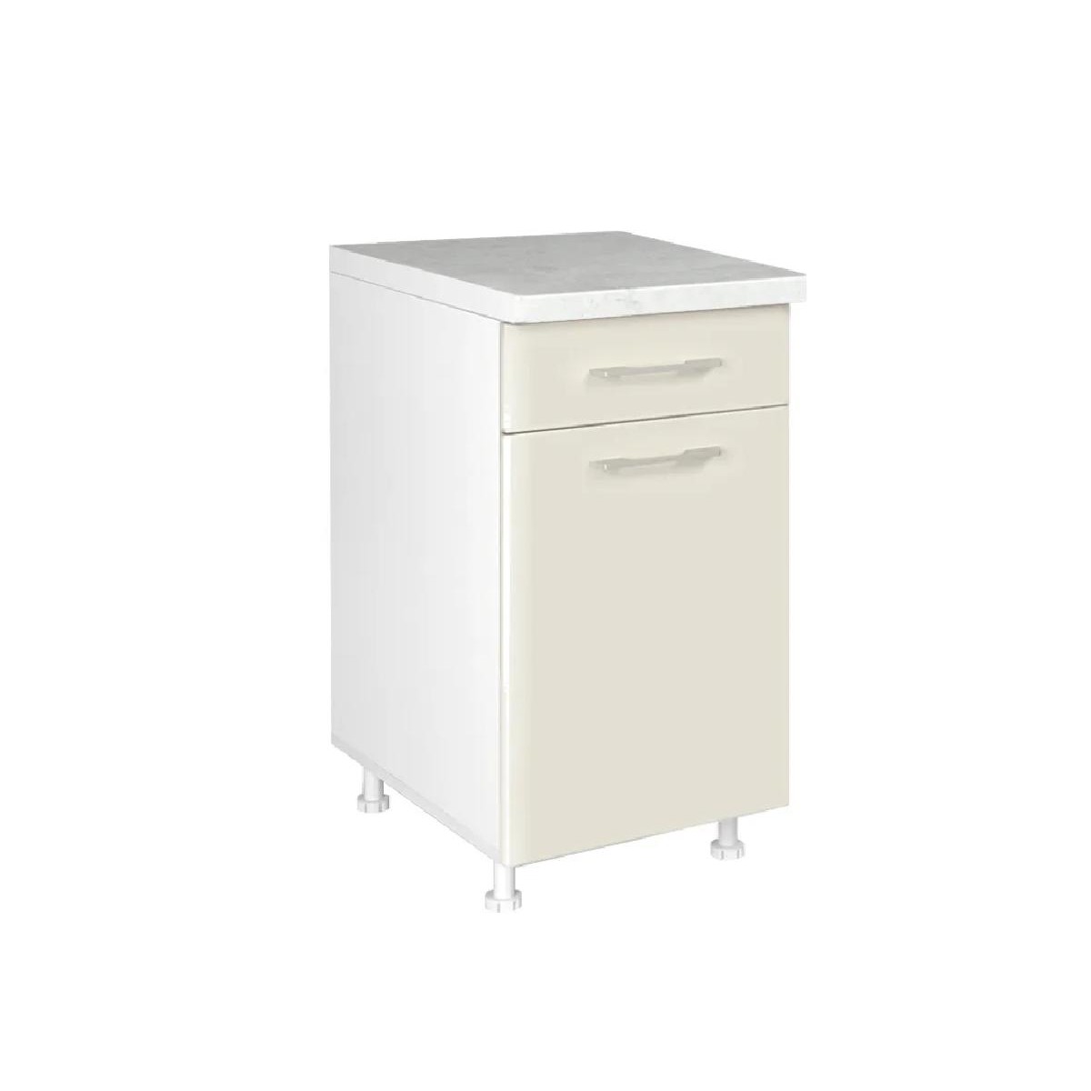 Επιδαπέδιο ντουλάπι με συρτάρι κουζίνας IN MDF D45 KFB Cashmere γυαλιστερό 45x60x85εκ.