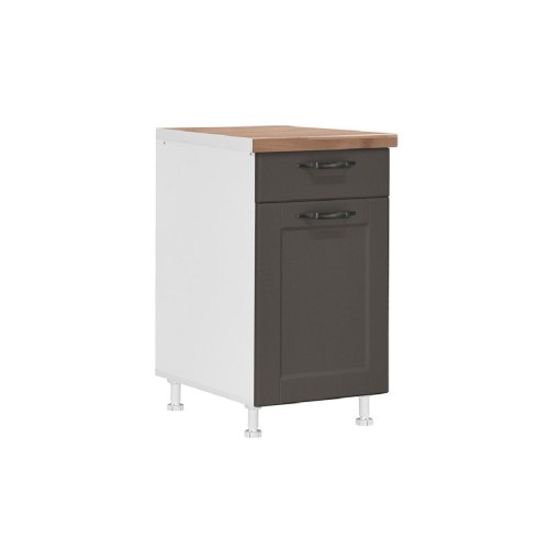 Επιδαπέδιο ντουλάπι με 1 συρτάρι κουζίνας CONTEMPO D45K Γκρι ανθρακί 45x60x85εκ.