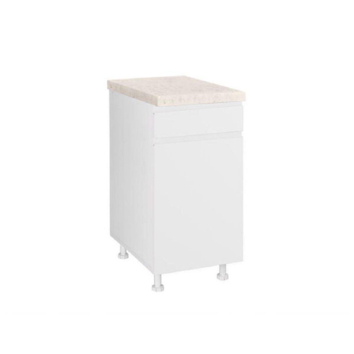 Επιδαπέδιο ντουλάπι με συρτάρι κουζίνας AURA D45 KFB Λευκό 45x60x85εκ.