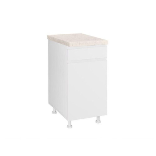 Επιδαπέδιο ντουλάπι με συρτάρι κουζίνας AURA D45 KFB Λευκό 45x60x85εκ.