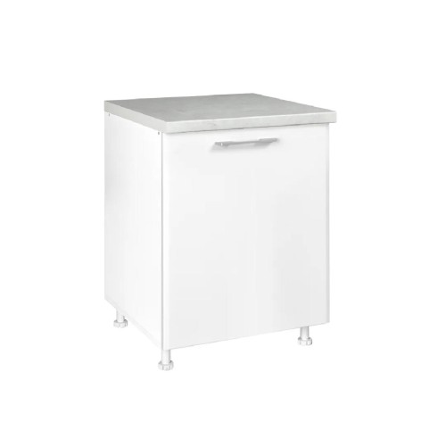 Κουζίνα In MDF D60 1V Άσπρο gloss