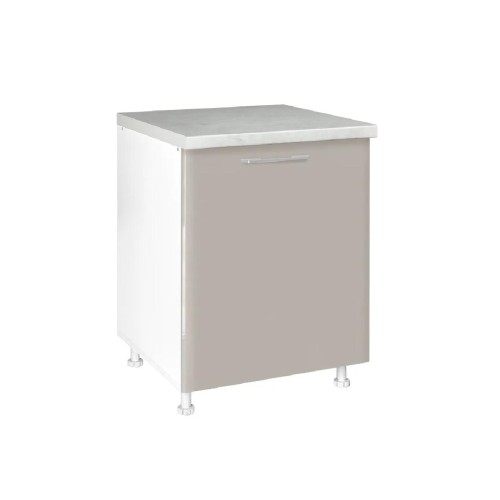 Επιδαπέδιο ντουλάπι με 1 πόρτα κουζίνας IN MDF D60 1V Λευκό γυαλιστερό 60x60x85εκ.