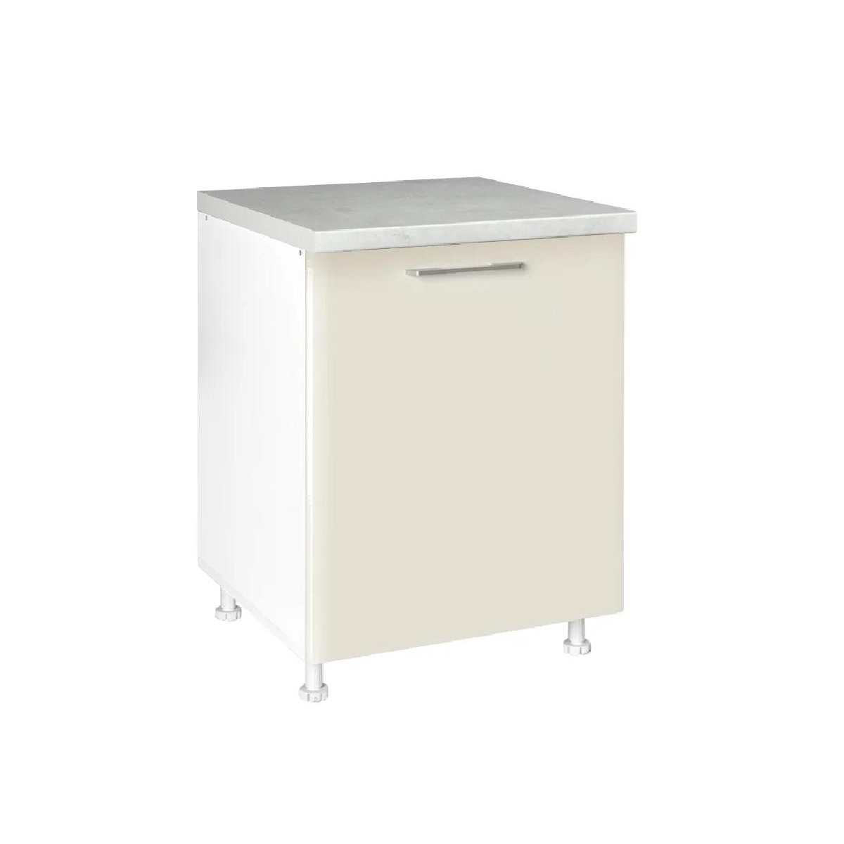 Επιδαπέδιο ντουλάπι με 1 πόρτα κουζίνας IN MDF D60 1V Λευκό γυαλιστερό 60x60x85εκ.