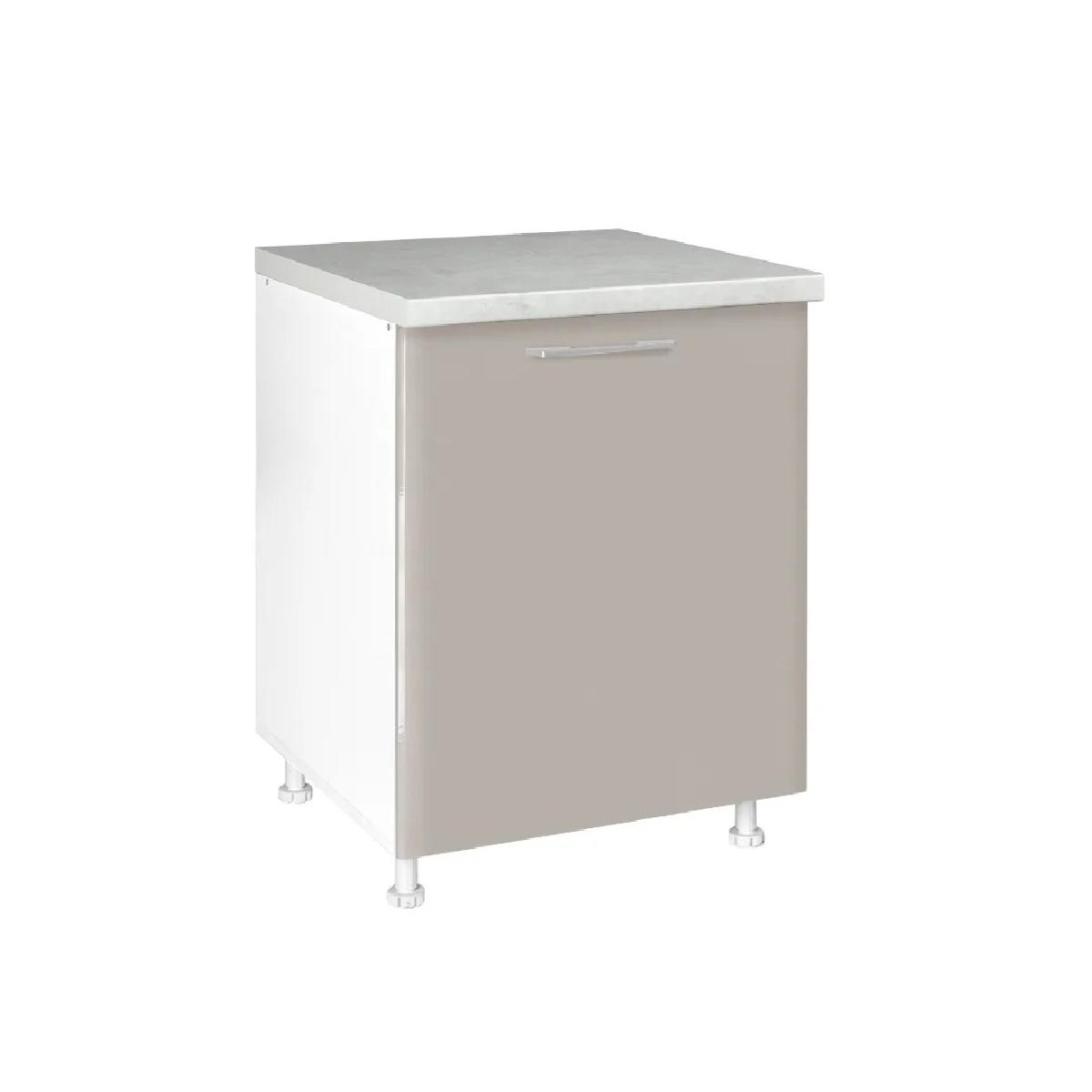 Επιδαπέδιο ντουλάπι με 1 πόρτα κουζίνας IN MDF D60 1V Μπεζ γυαλιστερό 60x60x85εκ.