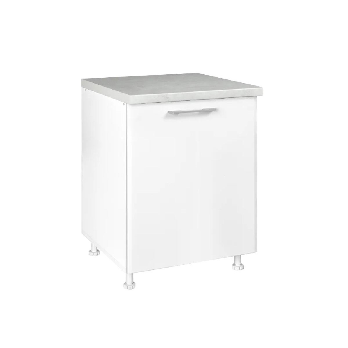 Επιδαπέδιο ντουλάπι με 1 πόρτα κουζίνας IN MDF D60 1V Cashmere γυαλιστερό 60x60x85εκ.