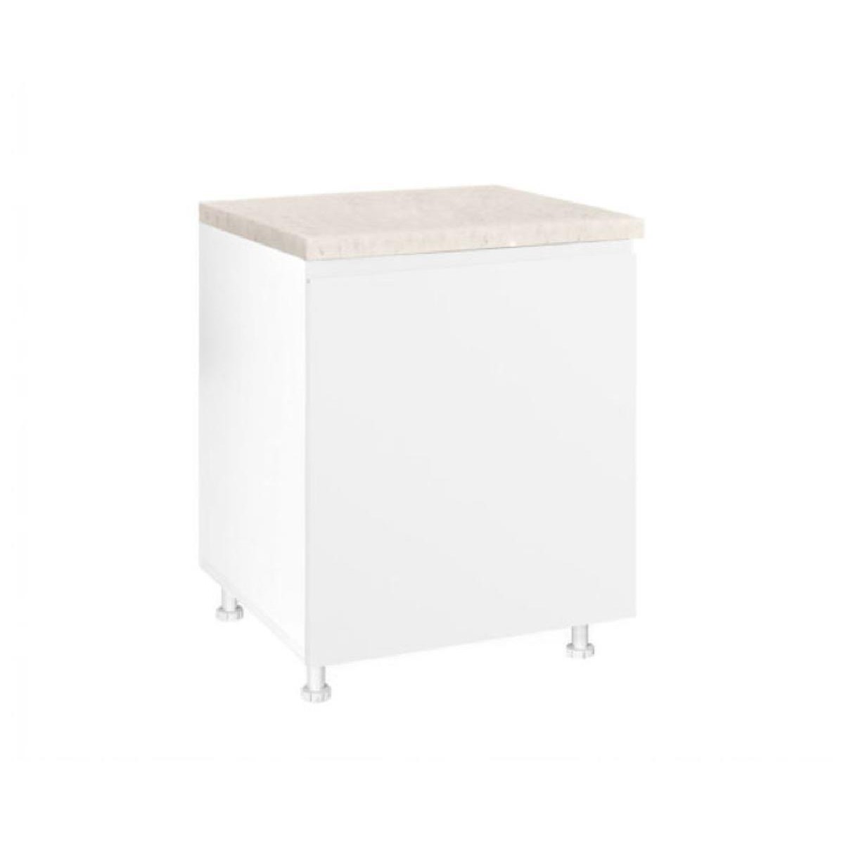 Επιδαπέδιο ντουλάπι με 1 πόρτα κουζίνας AURA D60 1V Λευκό 60x60x85εκ.