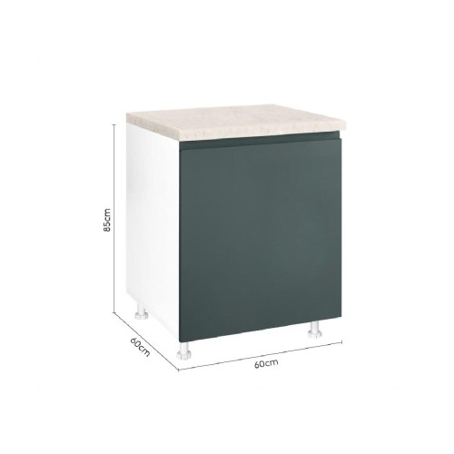 Επιδαπέδιο ντουλάπι με 1 πόρτα κουζίνας AURA D60 1V Λευκό 60x60x85εκ.