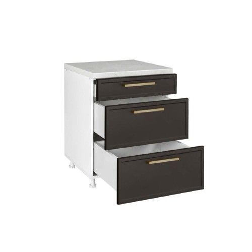 Επιδαπέδια συρταριέρα κουζίνας Alba D60 3F Γκρι ανθρακί 60x60x85εκ. Επιδαπέδια συρταριέρα κουζίνας Alba D60 3F Γκρι ανθρακί 60x60x85εκ.