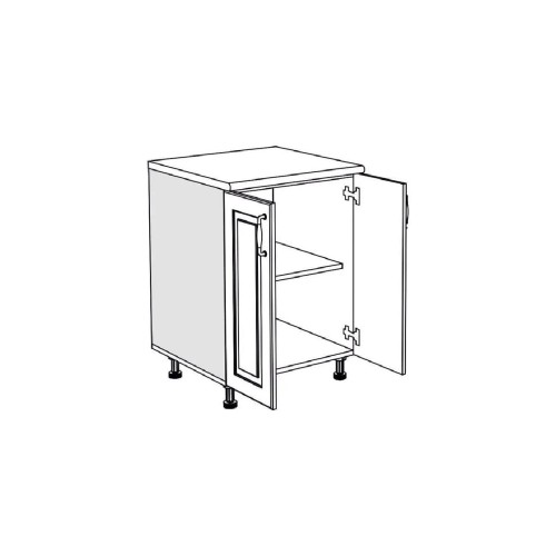 Επιδαπέδιο ντουλάπι κουζίνας RUSTIC D60 rustic λευκό 60x60x85