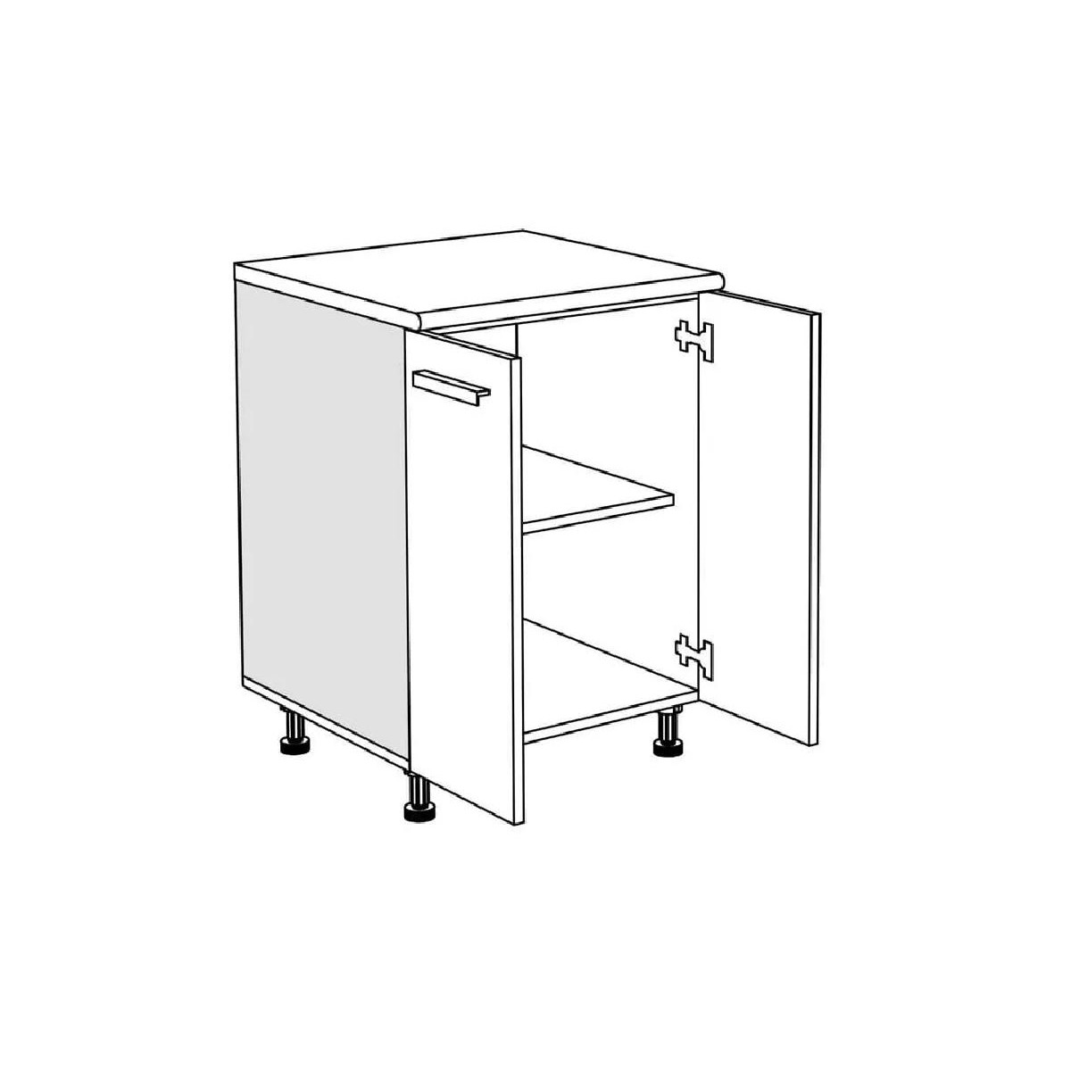 Επιδαπέδιο ντουλάπι κουζίνας In D60 Άμμου 60x60x85εκ.