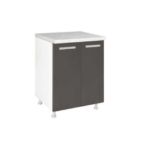 Επιδαπέδιο ντουλάπι κουζίνας In D60 Γκρι ανθρακί 60x60x85εκ.