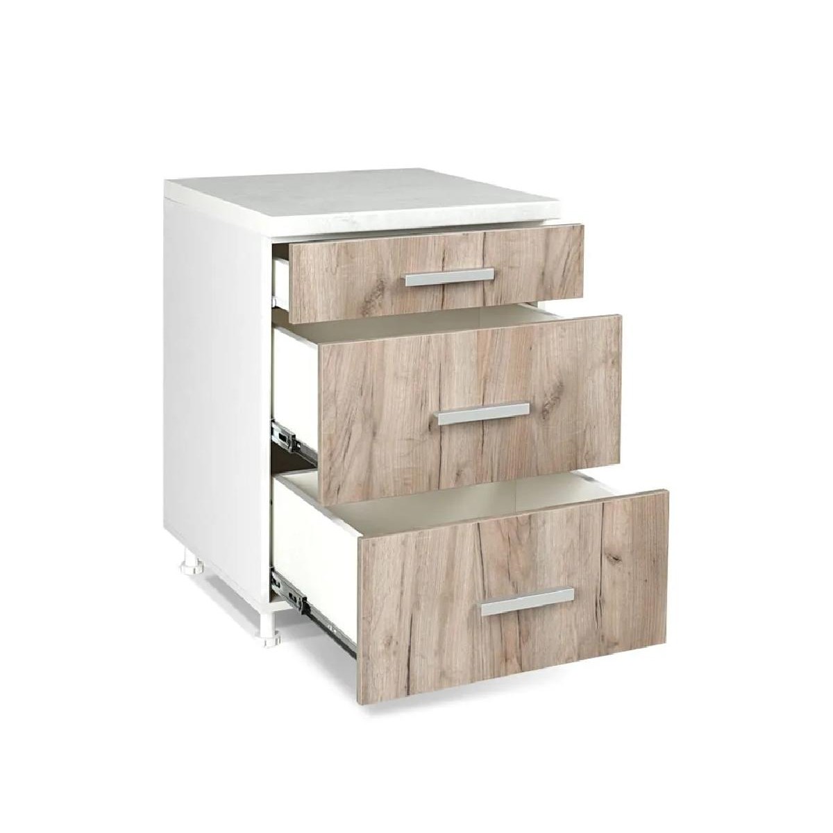 Επιδαπέδια συρταριέρα κουζίνας In D60 F Άμμου 60x60x85εκ.