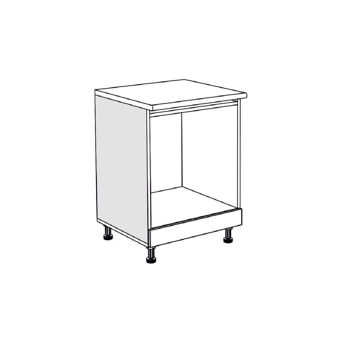 Επιδαπέδιο ντουλάπι εντοιχιζόμενης ηλεκτρικής κουζίνας IN MDF D60R Μπεζ γυαλιστερό 60x60x85εκ.