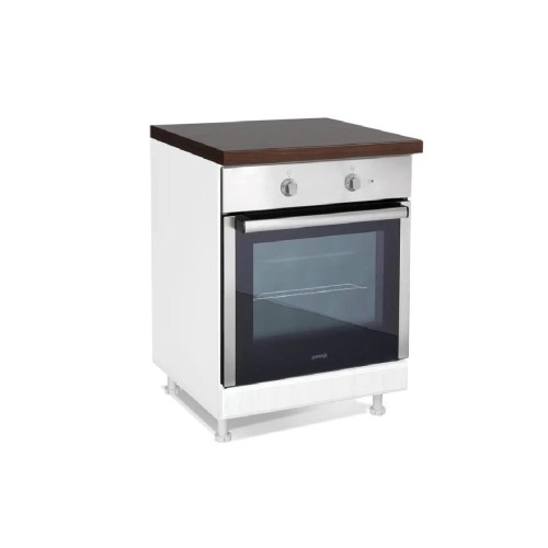 Επιδαπέδιο ντουλάπι εντοιχιζόμενης ηλεκτρικής κουζίνας RUSTIC D60 R rustic λευκό 60x60x85