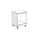 Επιδαπέδιο ντουλάπι εντοιχιζόμενης ηλεκτρικής κουζίνας RUSTIC D60 R rustic λευκό 60x60x85