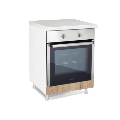 Επιδαπέδιο ντουλάπι εντοιχιζόμενης ηλεκτρικής κουζίνας In D60 R Γκρι δρυς 60x60x85εκ.