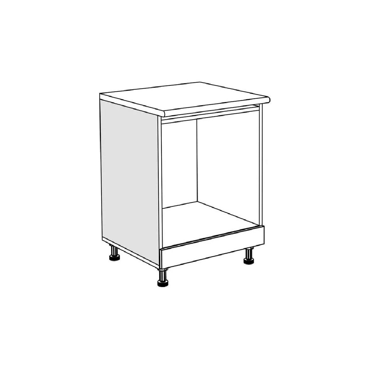 Επιδαπέδιο ντουλάπι εντοιχιζόμενης ηλεκτρικής κουζίνας In D60 R Δρυς πάγου 60x60x85εκ.