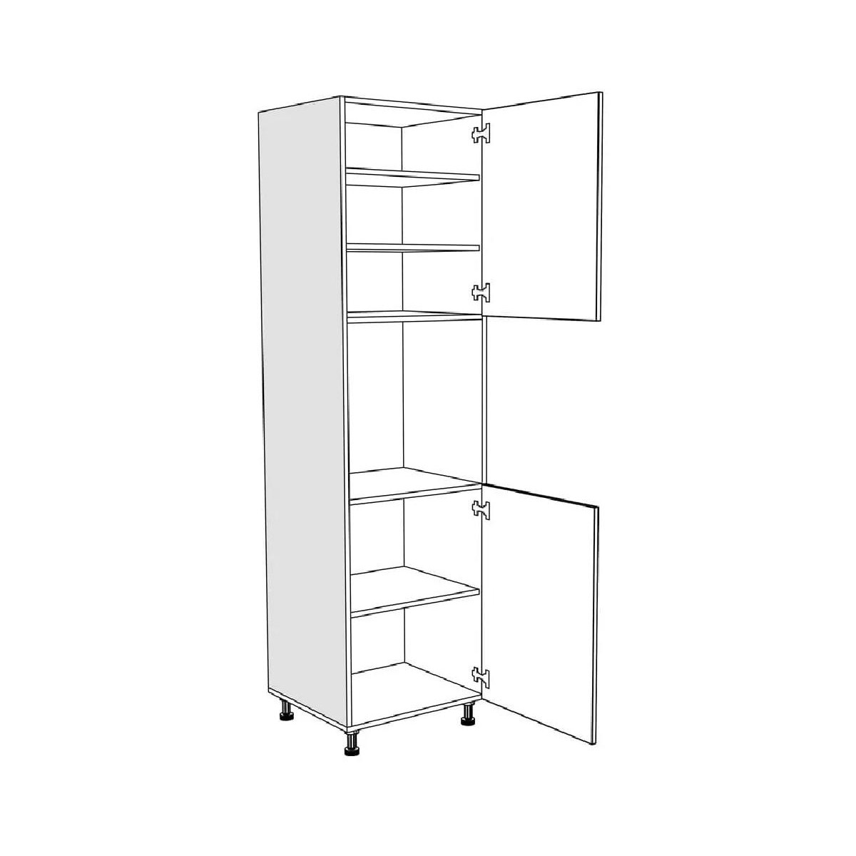 Επιδαπέδια στήλη εντοιχιζόμενου φούρνου κουζίνας In D60 RV Γκρι δρυς 60x57x222εκ.