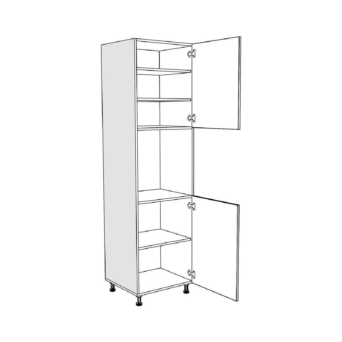 Επιδαπέδια στήλη εντοιχιζόμενου φούρνου κουζίνας IN MDF D60 RV Μπεζ γυαλιστερό 60x57x222εκ.