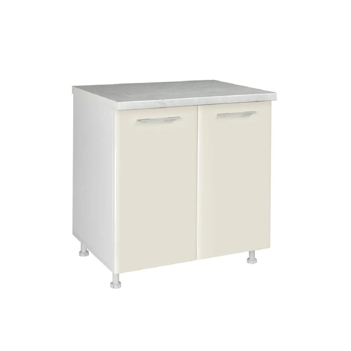 Επιδαπέδιο ντουλάπι κουζίνας IN MDF D80 Λευκό γυαλιστερό 80x60x85εκ.