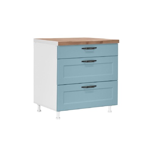 Επιδαπέδια συρταριέρα κουζίνας CONTEMPO D80 3F Μπλε 80x60x85εκ. Επιδαπέδια συρταριέρα κουζίνας CONTEMPO D80 3F Μπλε 80x60x85εκ.