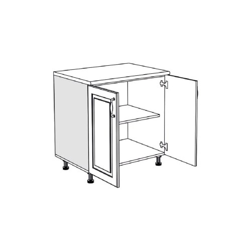 Επιδαπέδιο ντουλάπι κουζίνας RUSTIC D80 rustic λευκό 80x60x85