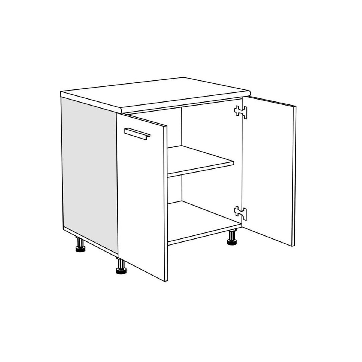 Επιδαπέδιο ντουλάπι κουζίνας In D80 Άμμου 80x60x85εκ.