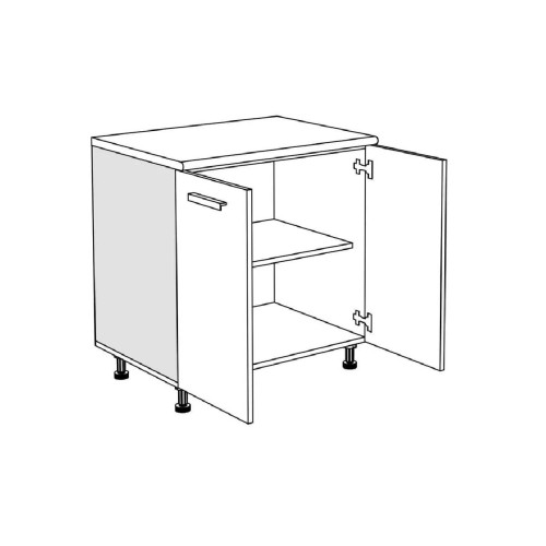 Επιδαπέδιο ντουλάπι κουζίνας In D80 Γκρι ανθρακί 80x60x85εκ. Επιδαπέδιο ντουλάπι κουζίνας In D80 Γκρι ανθρακί 80x60x85εκ.