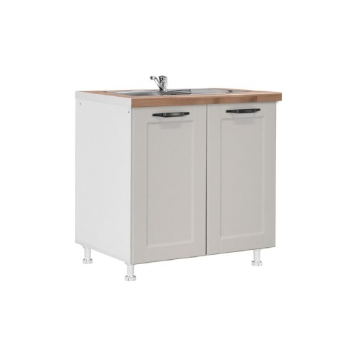 Επιδαπέδιο ντουλάπι νεροχύτη κουζίνας CONTEMPO D80S Άμμου 80x60x85εκ.