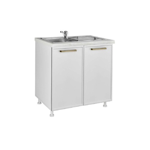 Επιδαπέδιο ντουλάπι νεροχύτη κουζίνας Alba D80S Λευκό 80x60x85εκ.