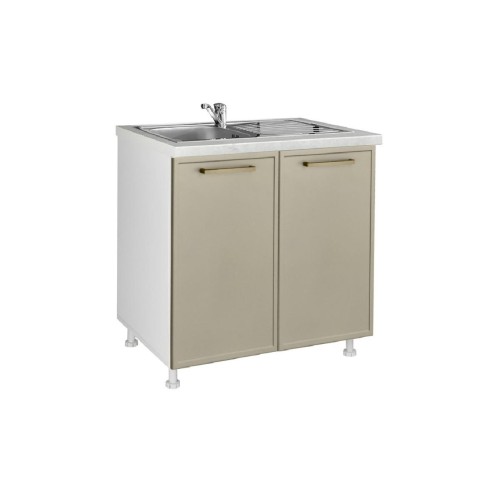 Επιδαπέδιο ντουλάπι νεροχύτη κουζίνας Alba D80S Ελιάς 80x60x85εκ.