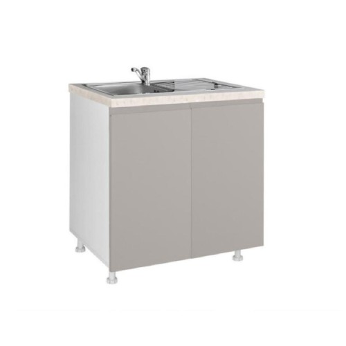 Επιδαπέδιο ντουλάπι νεροχύτη κουζίνας AURA D80 S Μπεζ 80x60x85εκ.