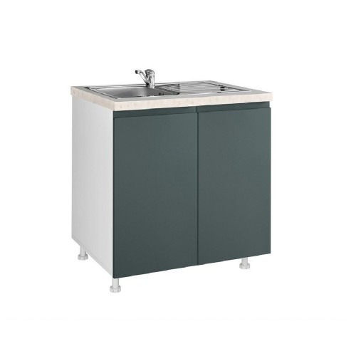 Επιδαπέδιο ντουλάπι νεροχύτη κουζίνας AURA D80 S Πράσινο 80x60x85εκ.