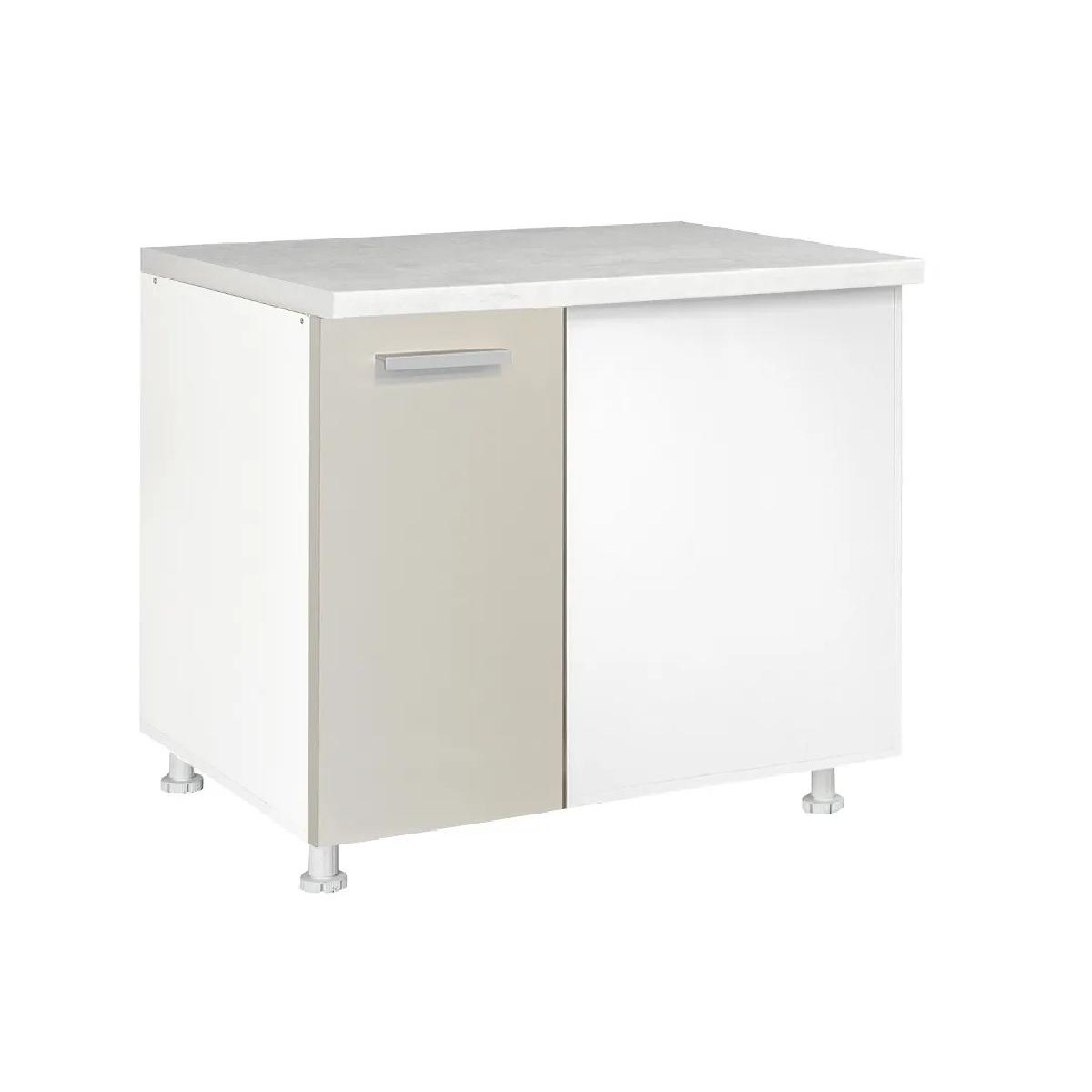 Επιδαπέδιο γωνιακό ντουλάπι κουζίνας In DU100 Γκρι δρυς 100x60x85εκ.